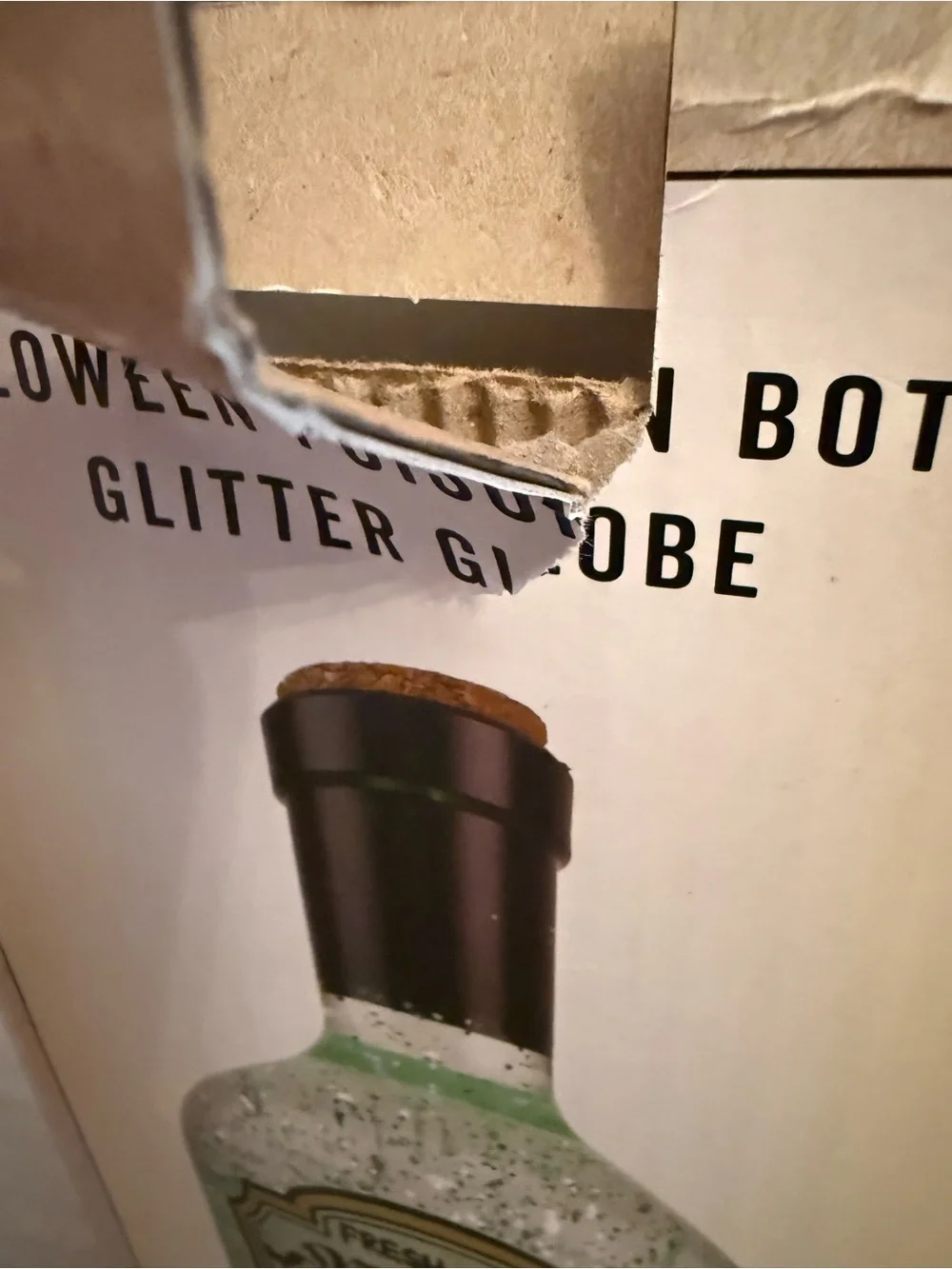 Halloween Glitter Motion Poison Bottle Cracker Barrel Exclusive